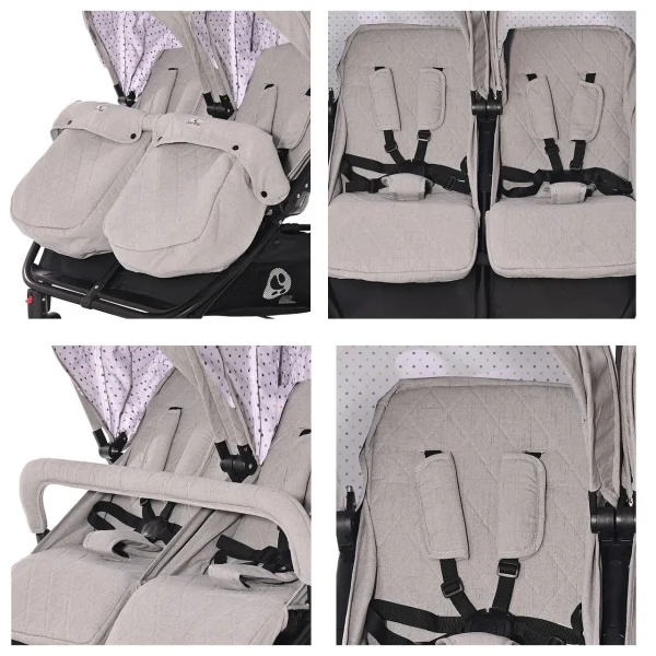 Lorelli Geschwisterkinderwagen Duo In Grau 5