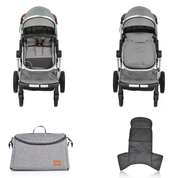 Moni Kinderwagen Polly 3 In 1 In Grau 3