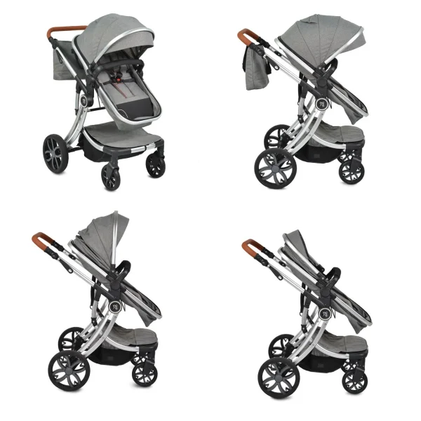 Moni Kinderwagen Polly 3 In 1 In Grau 4