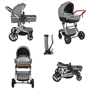 Moni Kinderwagen Polly 3 In 1 In Grau 13