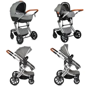 Moni Kinderwagen Polly 3 In 1 In Grau 15