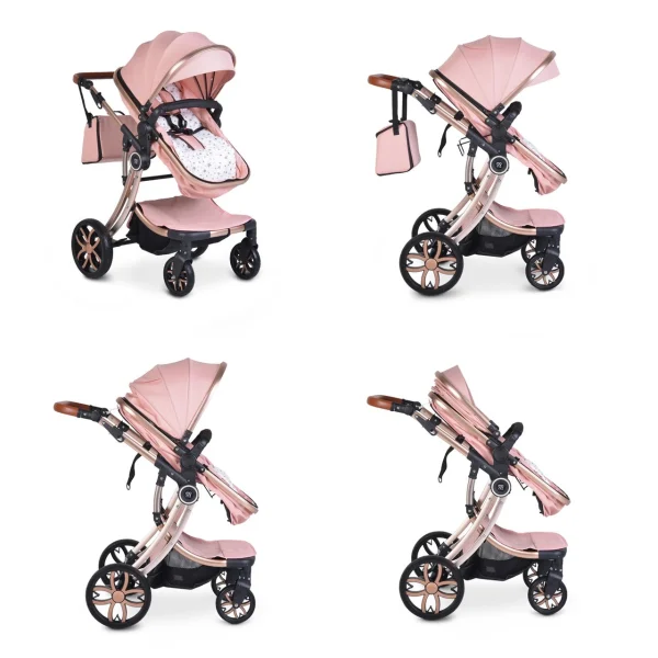 Moni Kinderwagen Polly 3 In 1 In Rosa 4