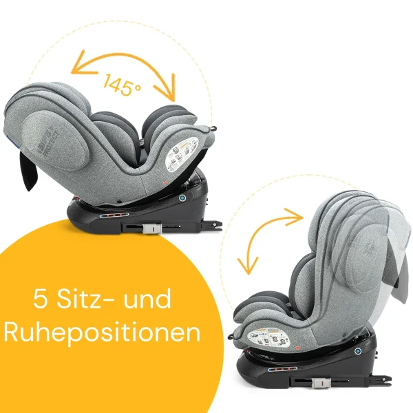 Osann Kindersitz “Eno360” In Light Grey Melange – Gruppe 0+/1/2/3 7