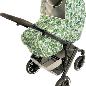 Sunnybaby Kinderwagen-Regenschutz Mit Sichtfenster Und Klappe – URBAN JUNGLE, Grüne… 7