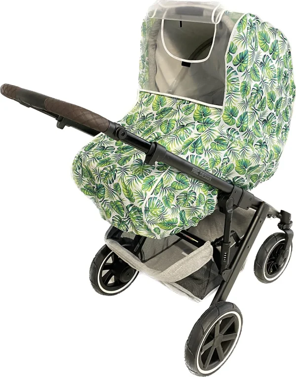 Sunnybaby Kinderwagen-Regenschutz Mit Sichtfenster Und Klappe – URBAN JUNGLE, Grüne… 3