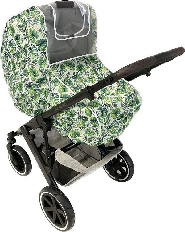 Sunnybaby Kinderwagen-Regenschutz Mit Sichtfenster Und Klappe – URBAN JUNGLE, Grüne… 1