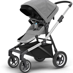 Thule Sleek + Bassinet, Stadtbuggy Mit Kinderkörbchen, Grey Melange 14