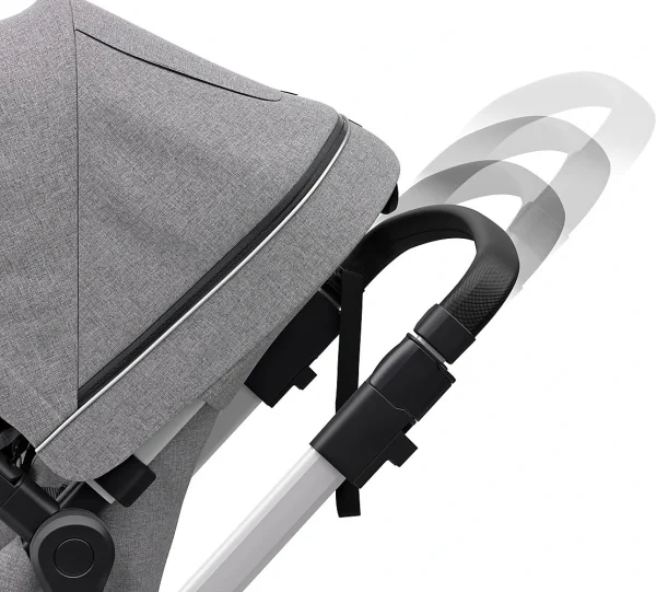 Thule Sleek + Bassinet, Stadtbuggy Mit Kinderkörbchen, Grey Melange 8