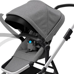 Thule Sleek + Bassinet, Stadtbuggy Mit Kinderkörbchen, Grey Melange 26