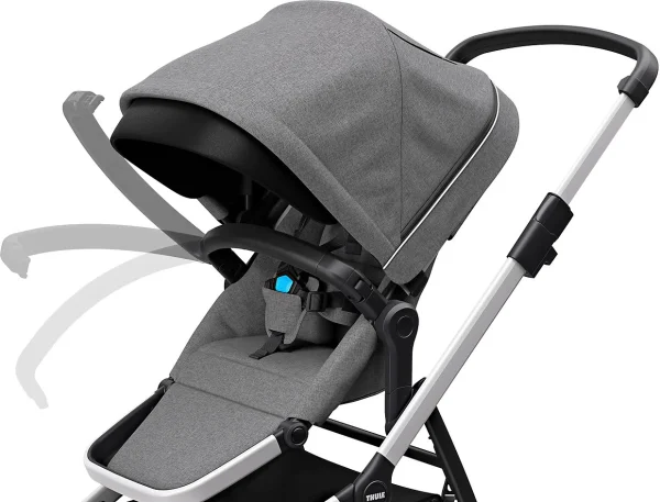 Thule Sleek + Bassinet, Stadtbuggy Mit Kinderkörbchen, Grey Melange 9