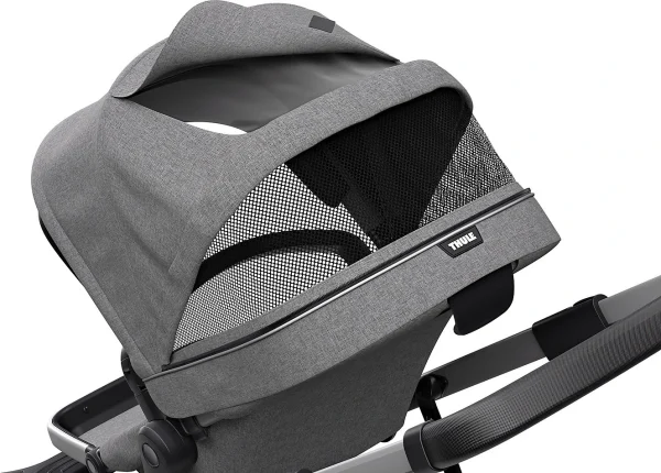 Thule Sleek + Bassinet, Stadtbuggy Mit Kinderkörbchen, Grey Melange 11