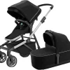 Thule Sleek + Bassinet, Stadtbuggy Mit Kinderkörbchen, Midnight Black 7