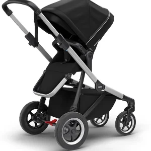 Thule Sleek + Bassinet, Stadtbuggy Mit Kinderkörbchen, Midnight Black 16